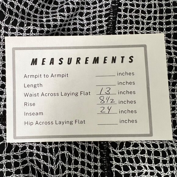 Lululemon Womens Speed Tight V Crop Leggings Fall Net Black White size 4 - Picture 11 of 11